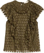 Ulla Johnson Daevy Cutout Ruffle Top