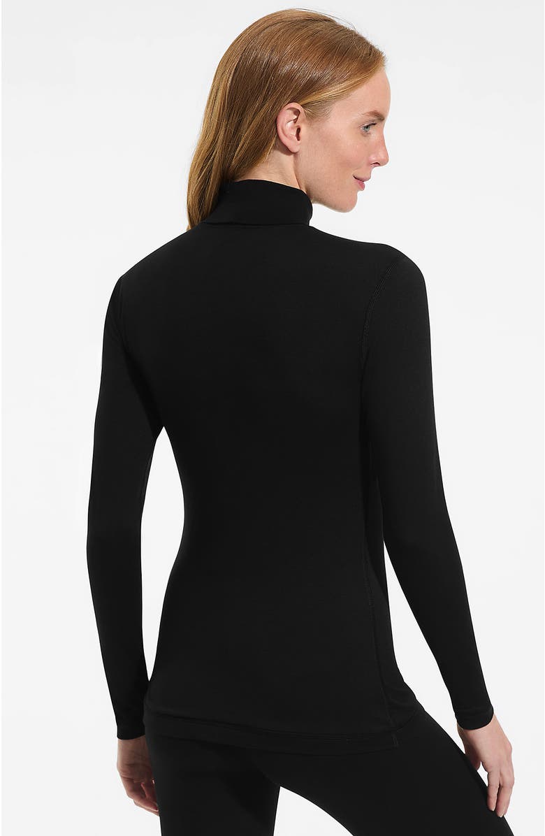 Lands
 End Baselayer Cozy Thermaskin Turtleneck Top, Alternate, color, Black