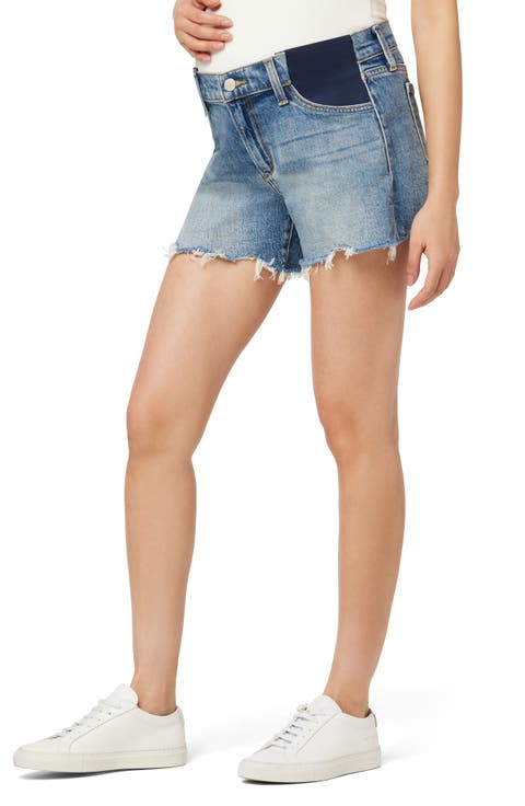 The Ozzie Cutoff Denim Maternity Shorts