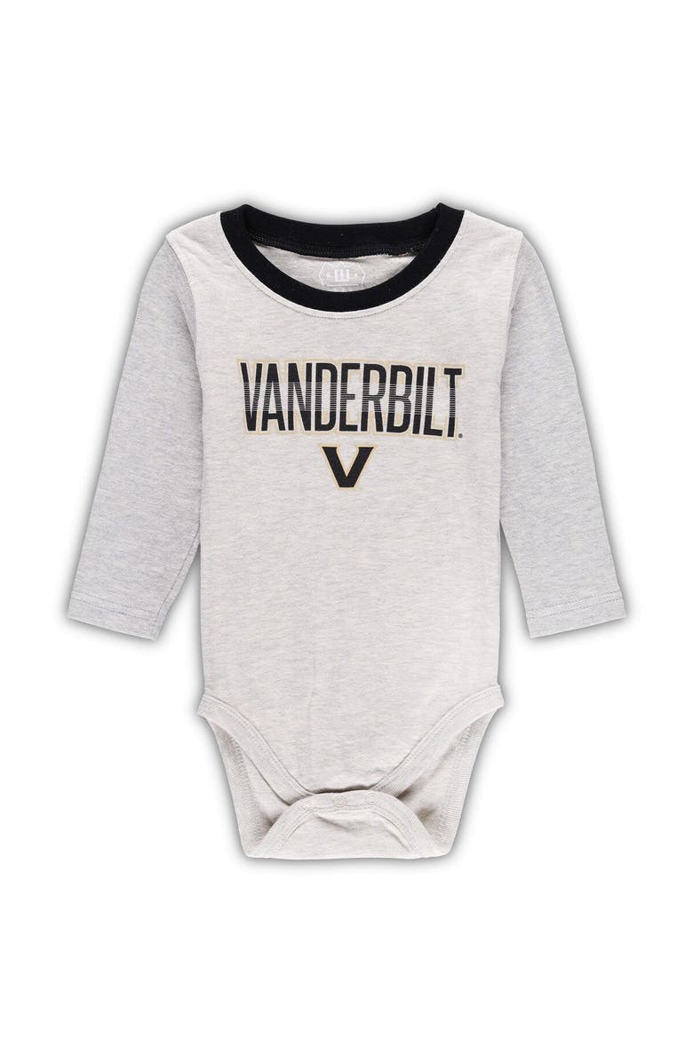 Wes & Willy Infant Wes & Willy Heather Gray Vanderbilt Commodores Two-Piece Jie Jie Long Sleeve Bodysuit & Pants Set, Alternate, color, Heather Gray