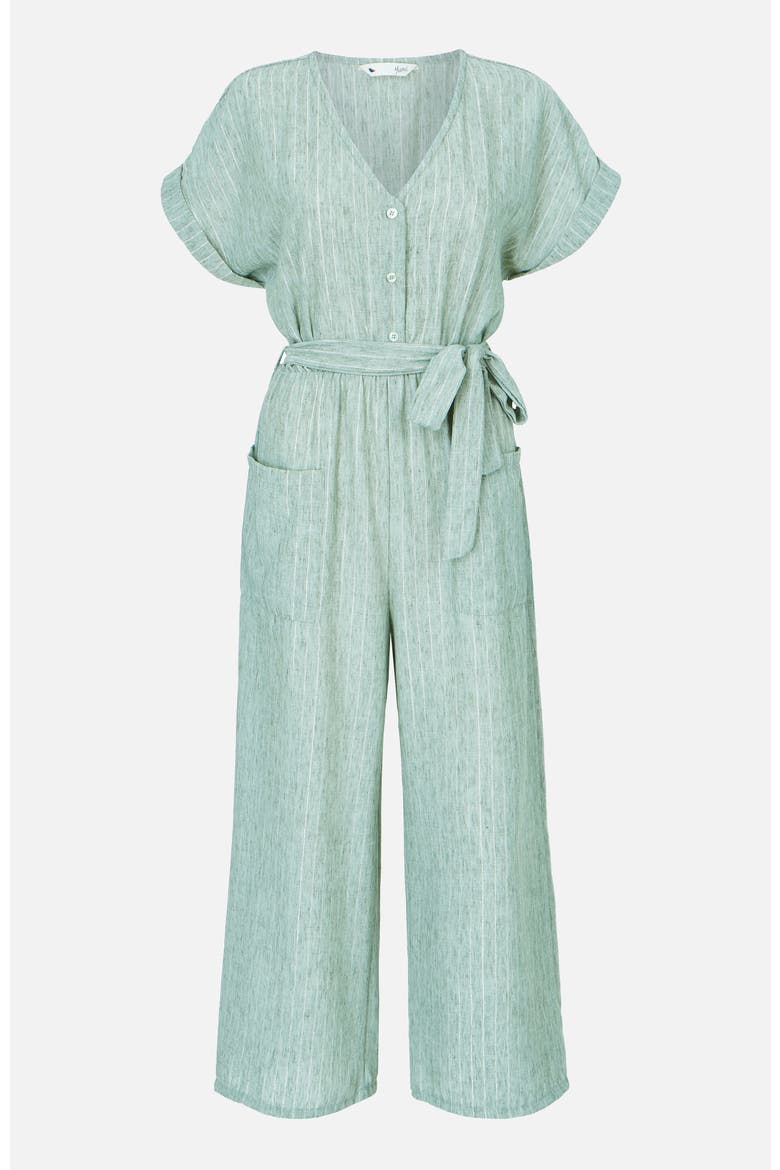 V-Neck Jumpsuit, Alternate, color, Khaki Green