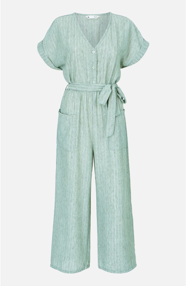 Yumi V-Neck Jumpsuit, Alternate, color, Khaki Green
