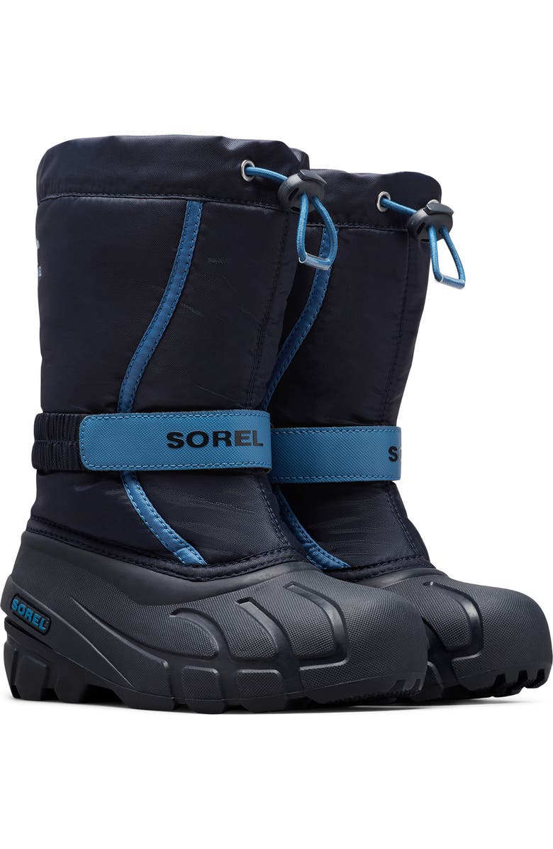 SOREL Kids
Flurry Waterproof Snow Boot, Main, color, Collegiate Navy/ Atmosphere