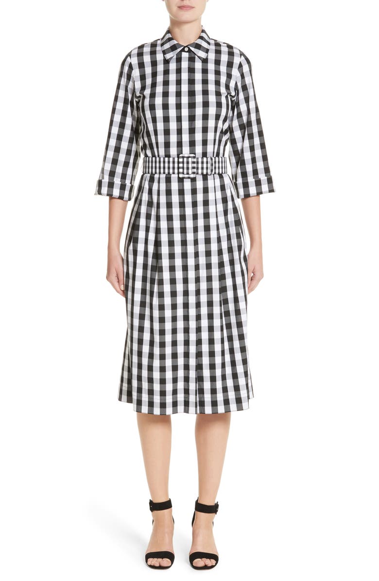 Lafayette 148 New York Eleni Gingham Shirtdress, Main, color,