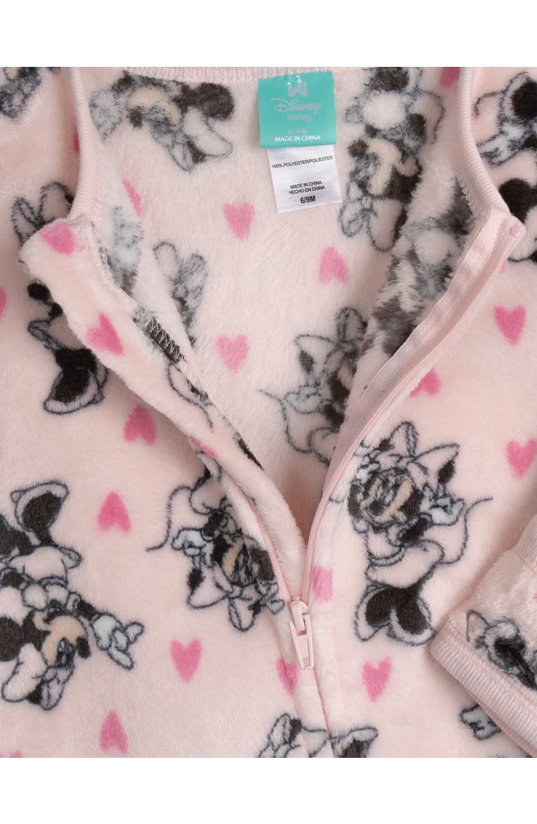 Disney Minnie Mouse Baby Girls' Fleece One Piece Sleep N Play, Alternate, color, Blush Pink Minnie