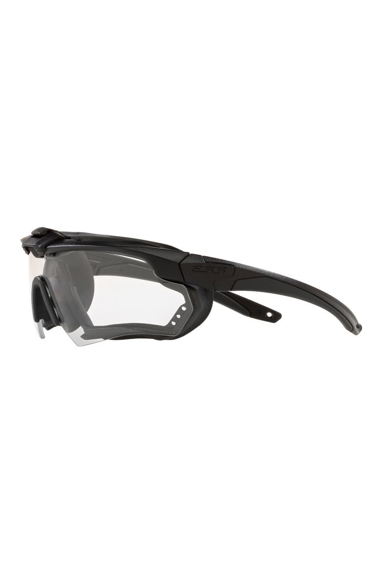ESS Crossbow Gasket 180mm PPE Shield Safety Glasses, Alternate, color, MATTE BLACK CLEAR