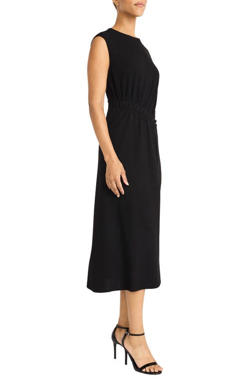 Maggy London Shirred Waist Midi Dress