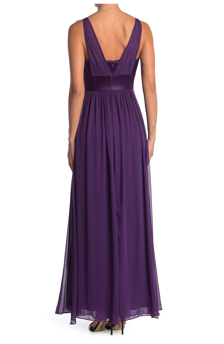 Dessy Collection Satin & Chiffon Dress, Alternate, color,