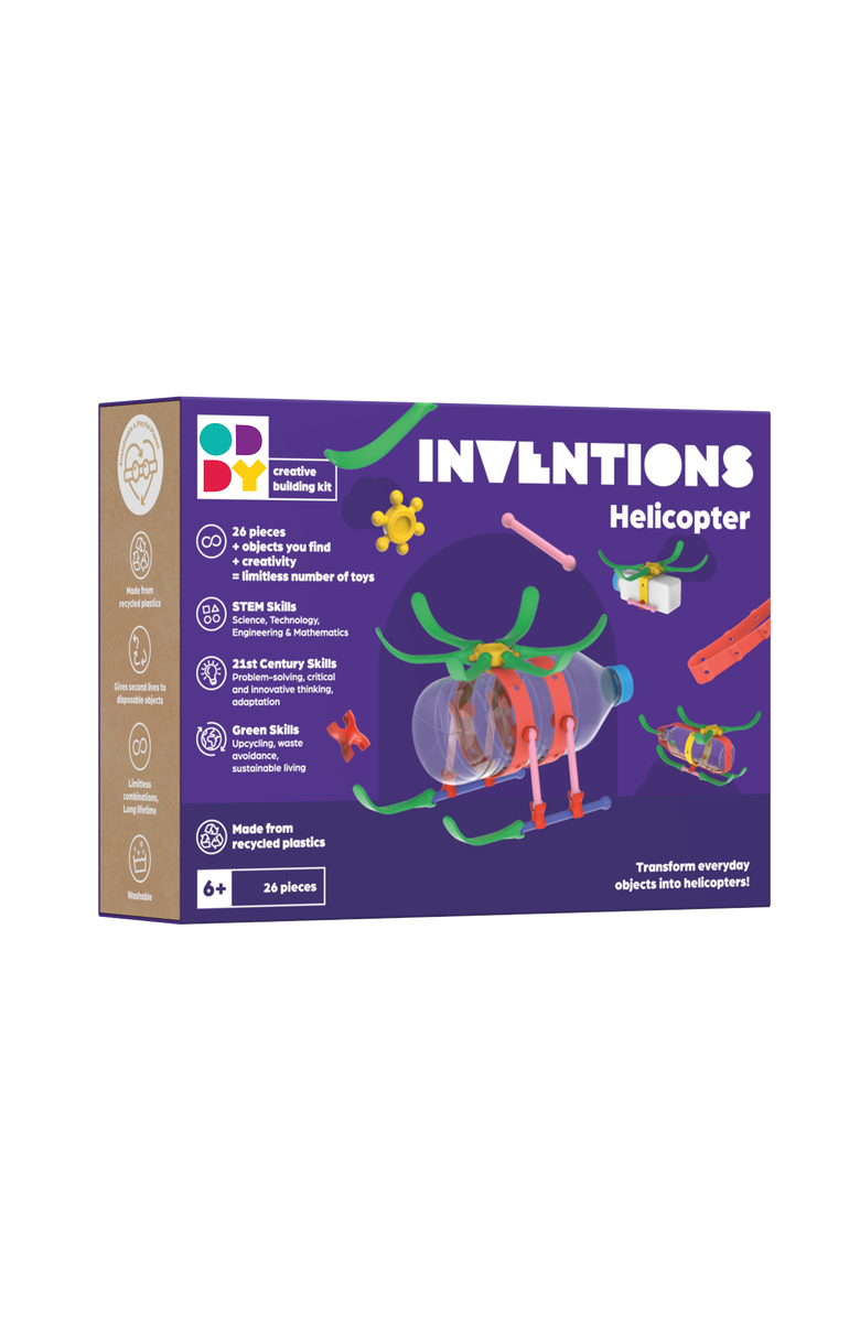 Oddy Inventions Helicopter Building Kit, Main, color, NO COLOR