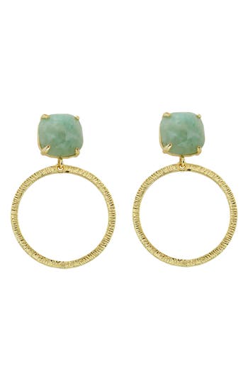 Panacea Amazonite Circle Drop Earrings
