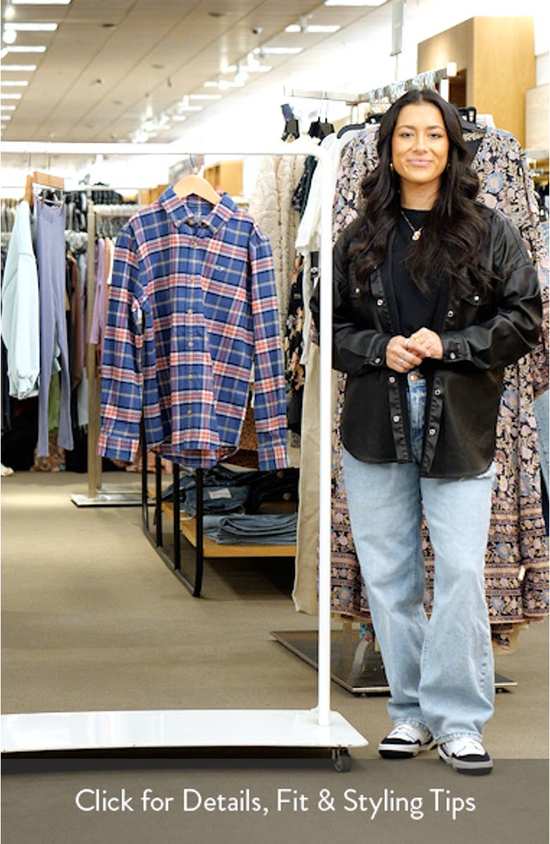 Kids' Plaid Cotton Flannel Button-Down Shirt, sales video thumbnail