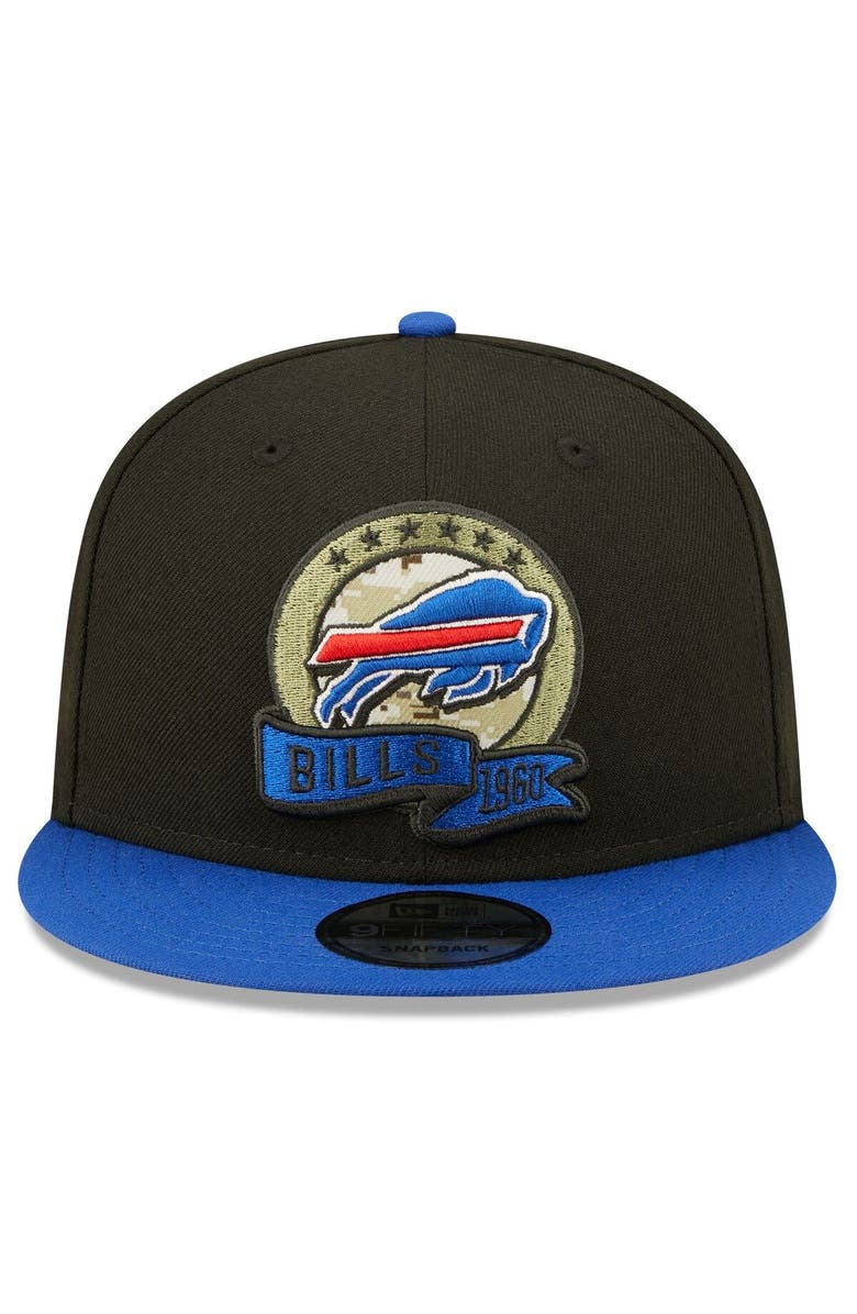 New Era Men's New Era Black/Royal Buffalo Bills 2022 Salute To Service 9FIFTY Snapback Hat, Alternate, color, 