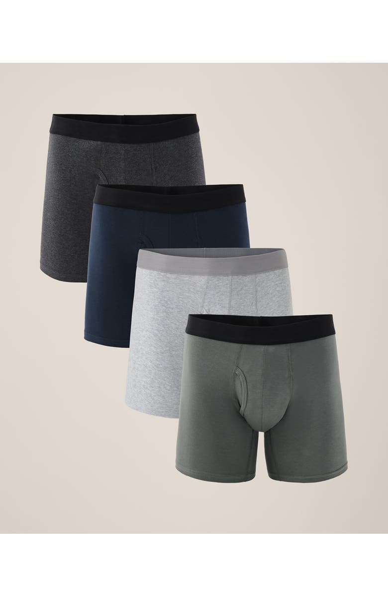 Pact Everyday Boxer Brief 4-Pack Made With Organic Cotton, Main, color, Classic Neutrals