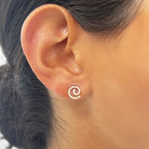 The Lovery Fine Jewelry Diamond Swirl Stud Earrings In Gold
