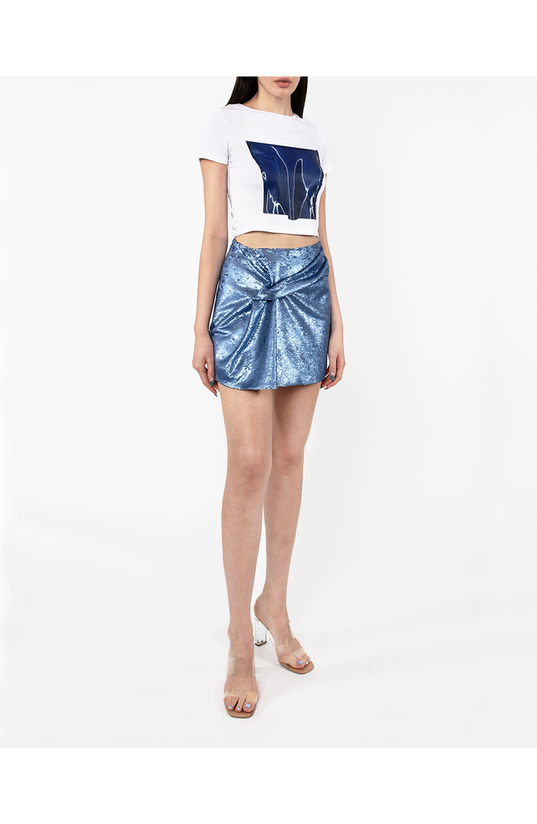 KATE BARTON Electra Sequin Mini Skirt, Alternate, color, Periwinkle