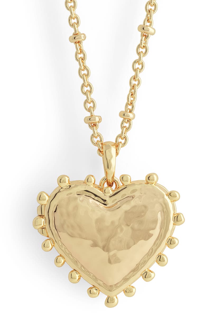 Anabel Aram Jewelry Large Heart Locket Necklace, Main, color, Gold