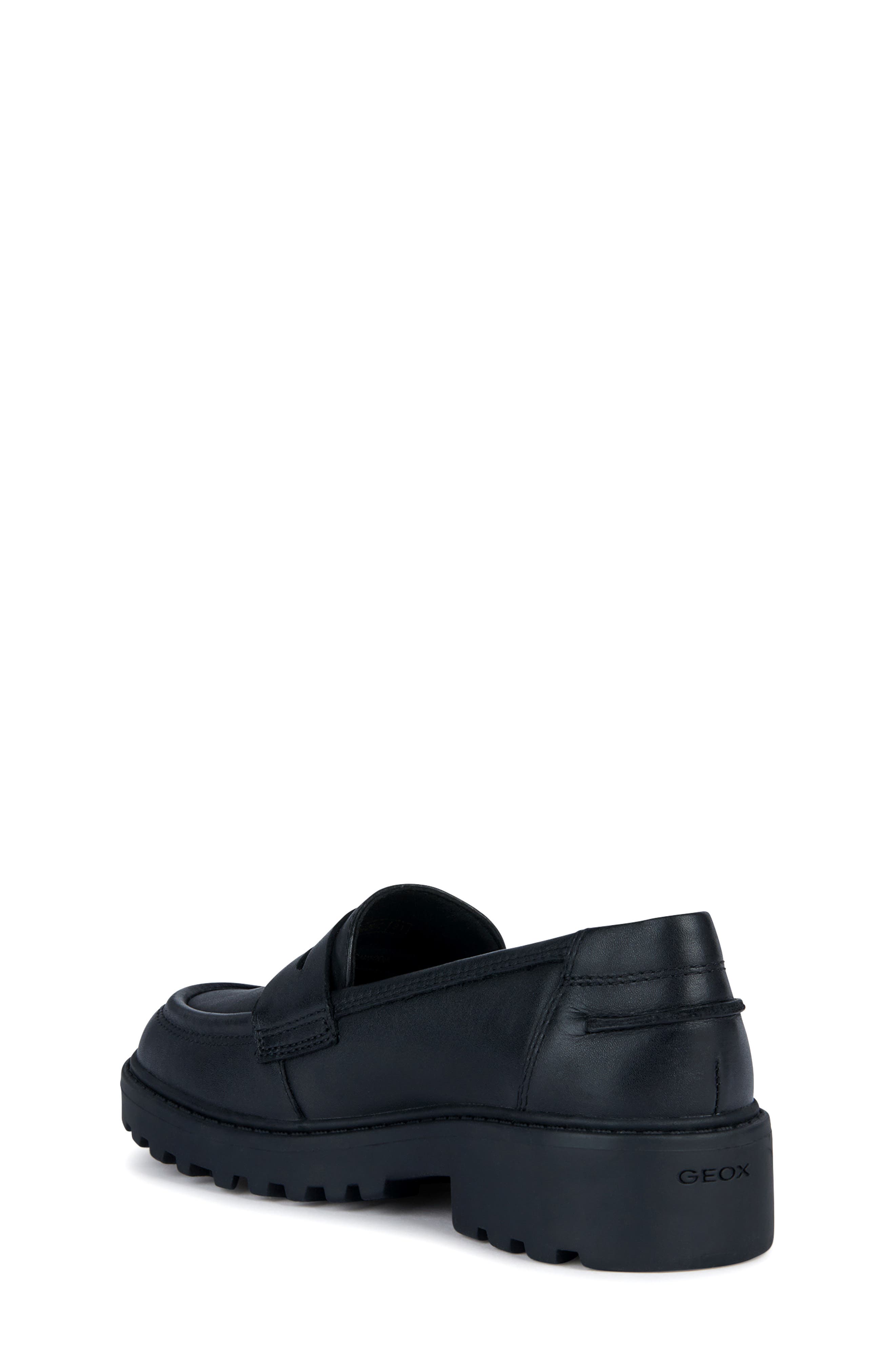 Geox Kids' Casey Penny Loafer, Alternate, color, Black