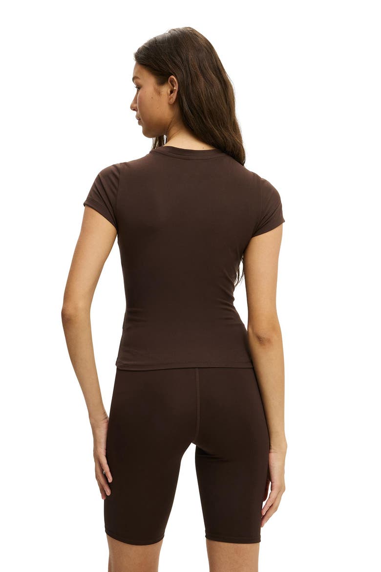 Women's Active Ultra Soft Fitted Tshirt, Alternate, color, French Roast
