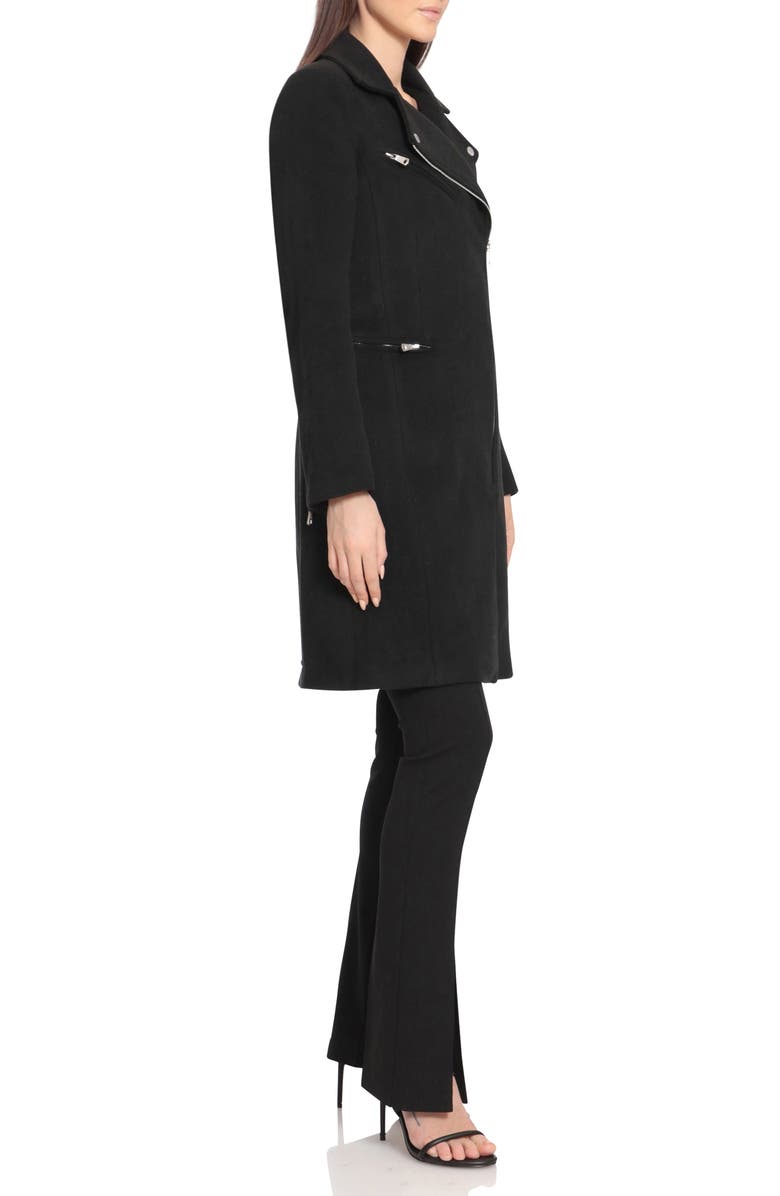 Avec Les Filles Twill Moto Coat, Alternate, color, 