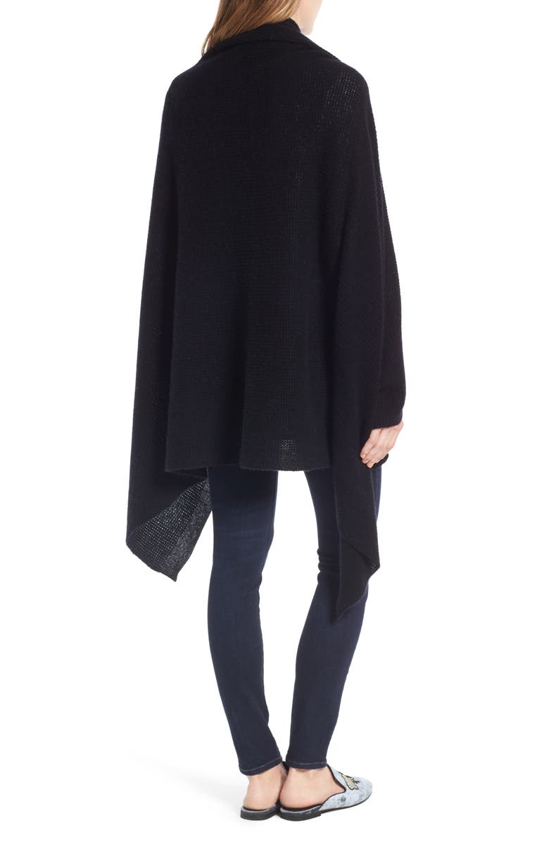 Halogen<sup>®</sup> Waffle Knit Cashmere Wrap, Alternate, color,