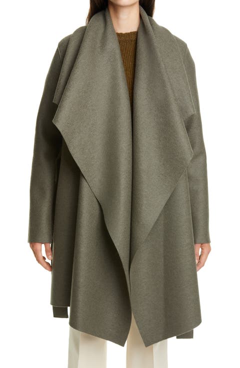Draped Wool Coat