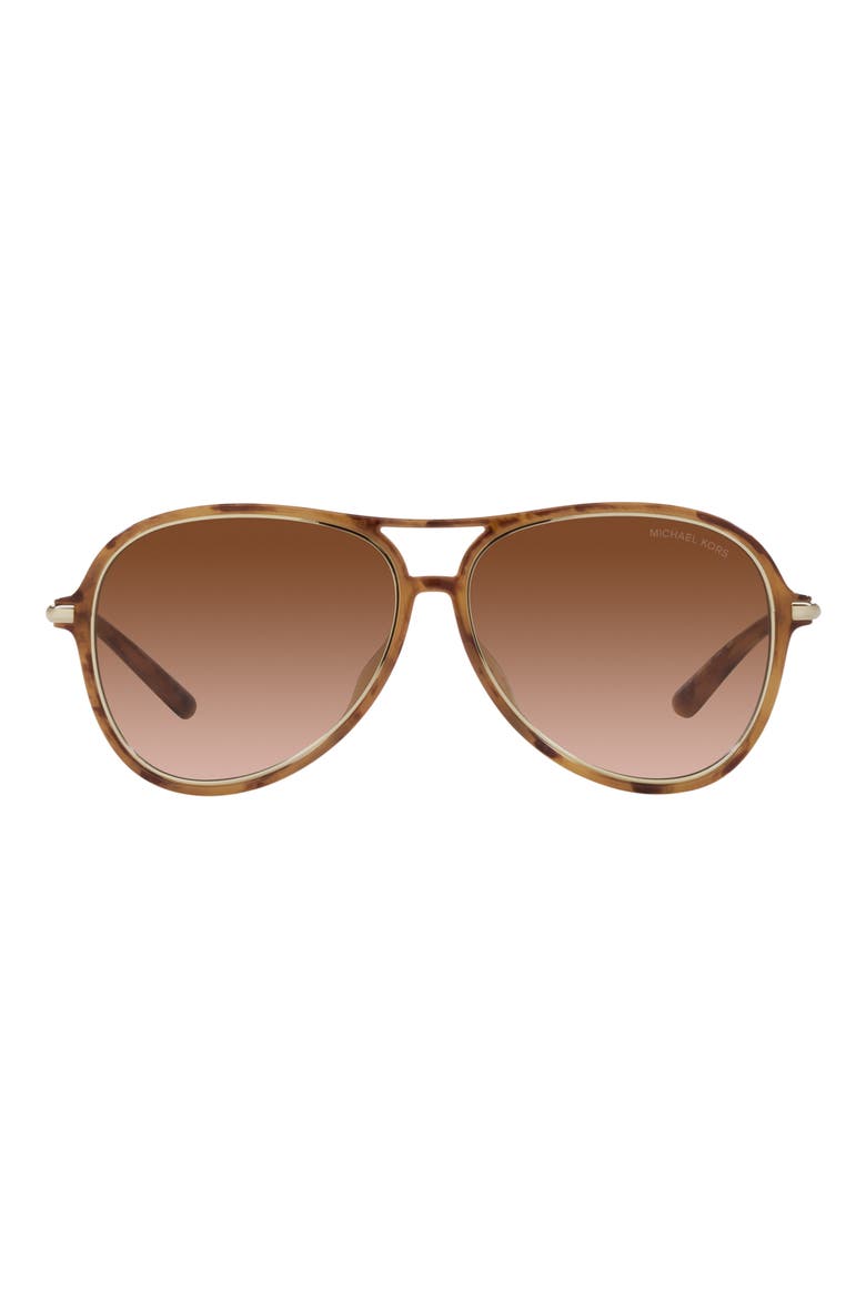Breckenridge 58mm Gradient Aviator Sunglasses, Main, color, BROWN GRAD