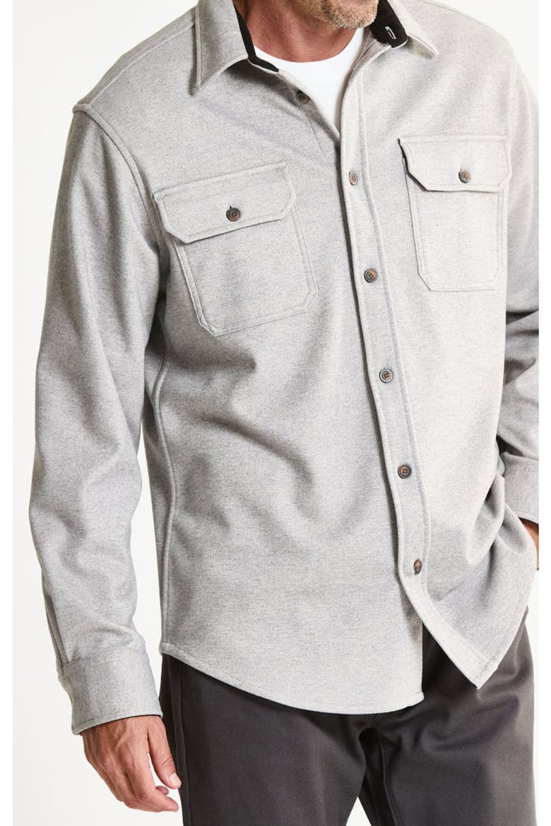 Poly Rayon Twill Overshirt, Alternate, color, GREY