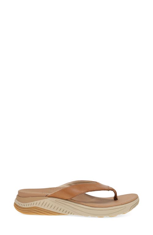 Dansko Rosemary Platform Flip Flop In Tan Calf