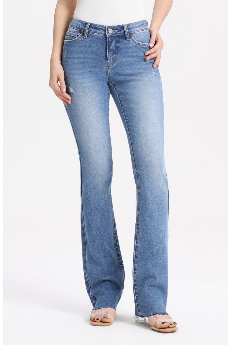Raw Hem Low Rise Bootcut Jeans, Main, color, ORIGIN