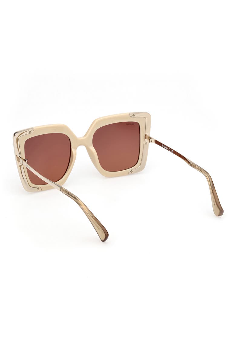 Square Sunglasses, Alternate, color, IVORY / GRADIENT BROWN