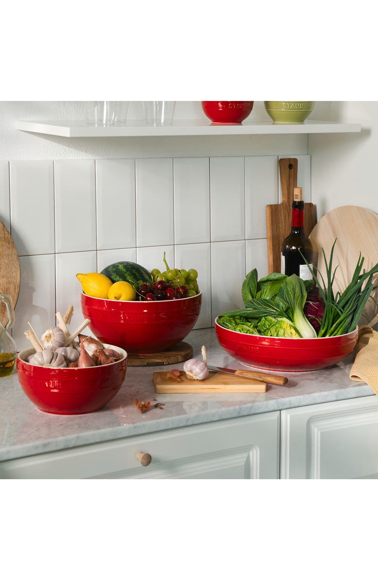 Staub 2-Piece Ceramic Nested Mixing Bowl Set, Alternate, color, Cherry