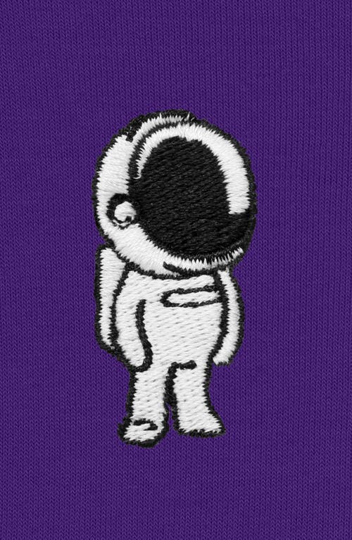 Dalix Astronautt Cropped Fleece Hoodie In Team Purple