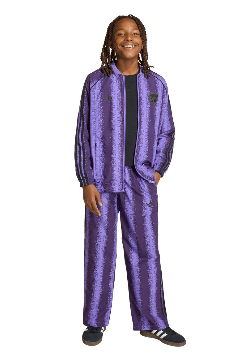 Kids' Minecraft 3-Stripes Track Jacket, Alternate, color, PURPLE RUSH/ VIOLET