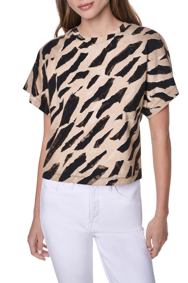 Dolman Sleeve Stretch Cotton Top, Main, color, GEO ANIMAL