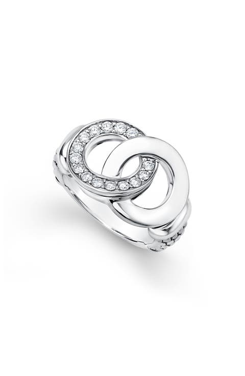 Signature Caviar Interlocking Diamond Ring