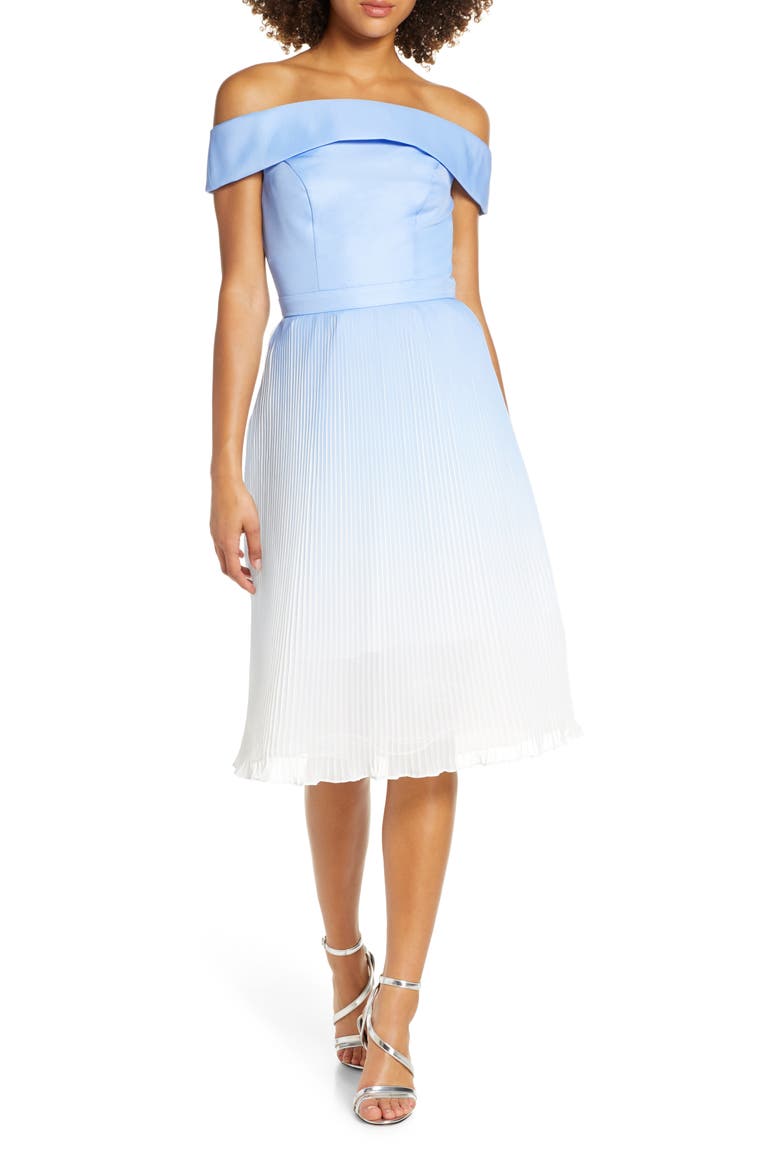 Mireya Off the Shoulder Party Dress, Main, color, BLUE