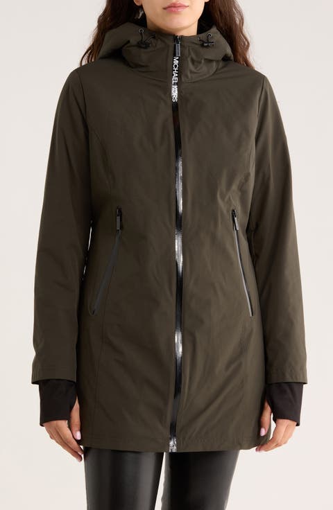 Water Resistant Faux Fur Lined Hood Insulated Softshell Jacket