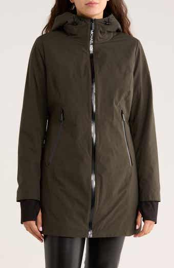 Michael Kors Water Resistant Faux Fur Lined Hood Insulated Softshell Jacket