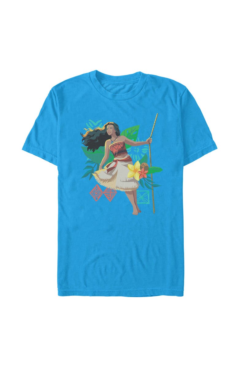 Moana Men's Moana Hibiscus Portrait Swing Graphic T-Shirt, Main, color, Sapphire