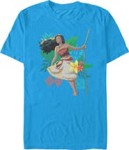 Moana Men's Moana Hibiscus Portrait Swing Graphic T-Shirt
