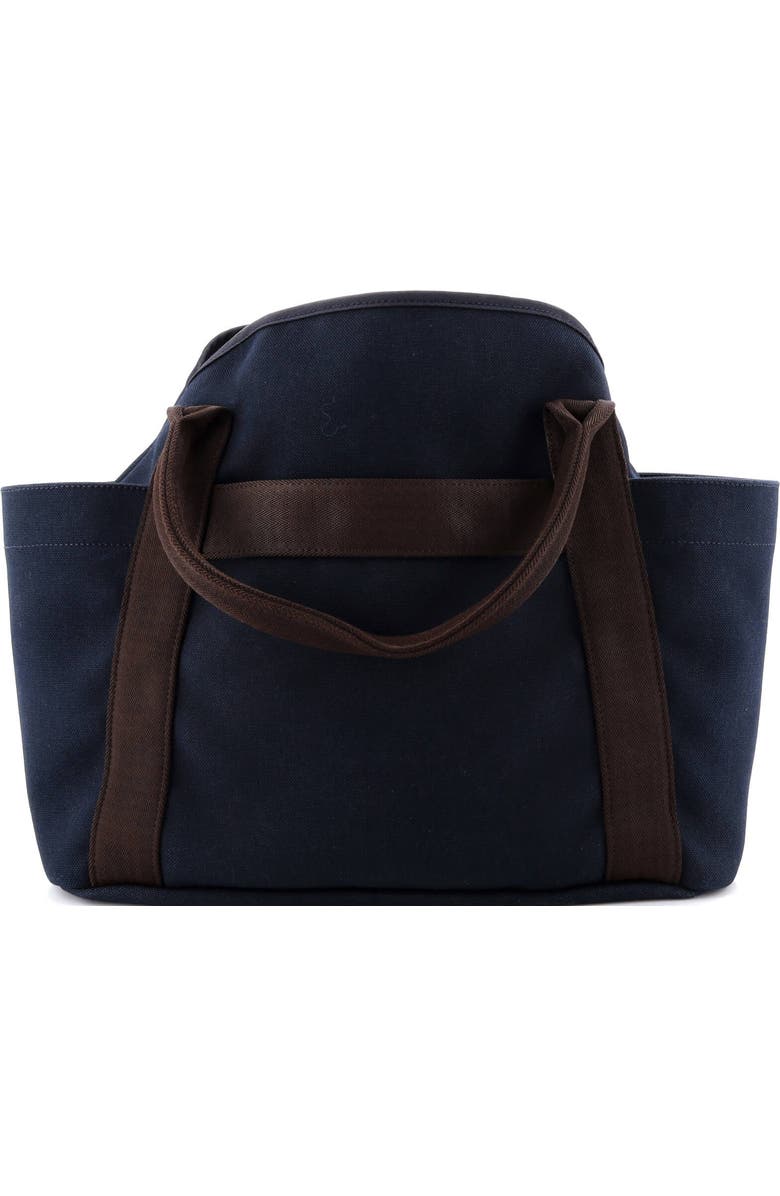 Pre-Owned Hermes Sac De Pansage Groom Handbag Canvas, Alternate, color, Bleu Nuit