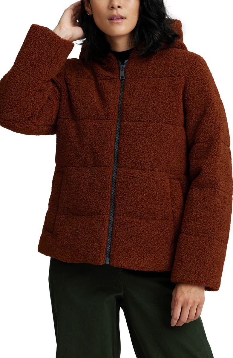 NVLT Berber Faux Shearling Fleece Hooded Jacket, Main, color, 