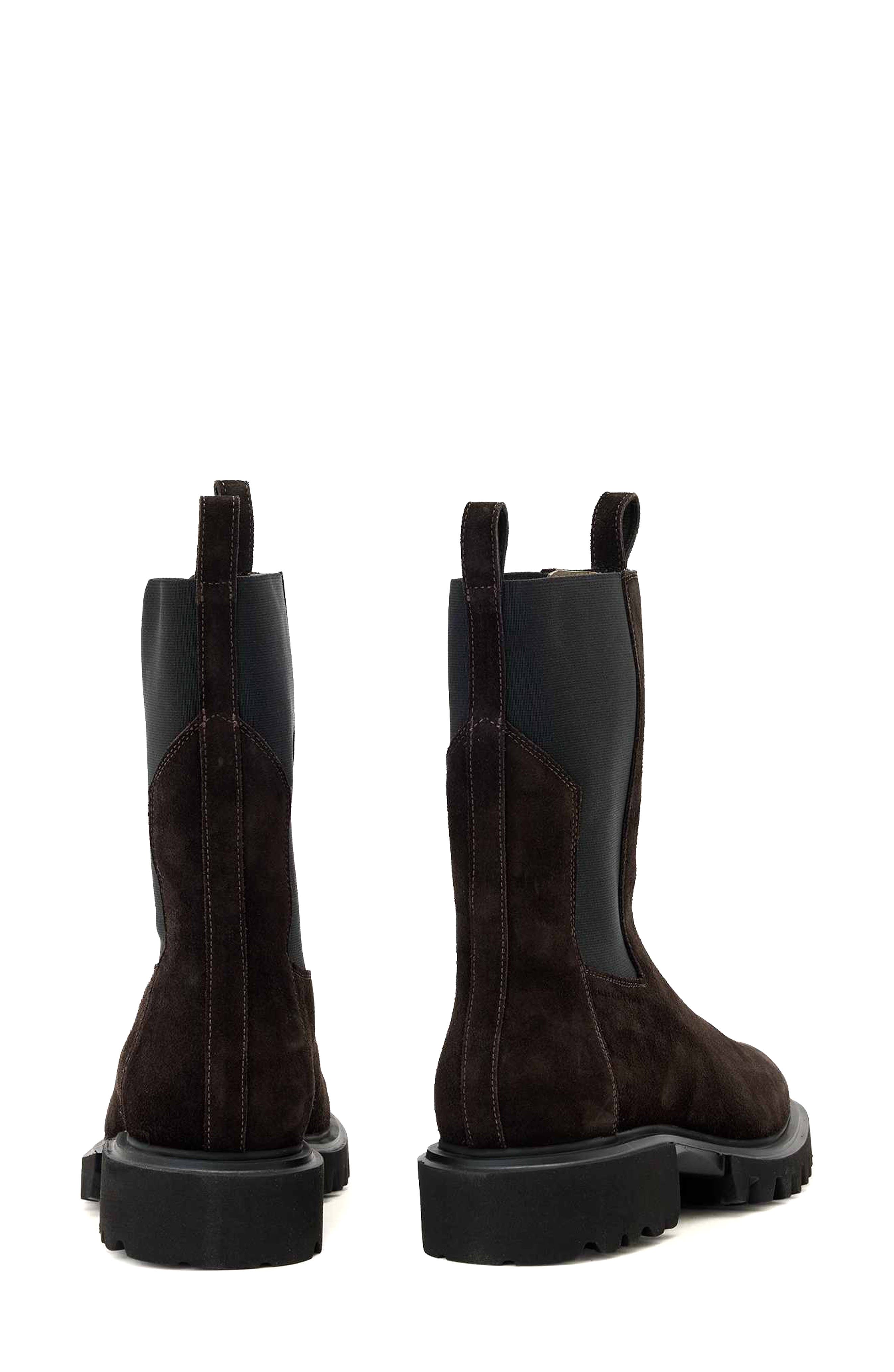 Hallie Leather Chelsea Boot, Alternate, color, DARK BROWN