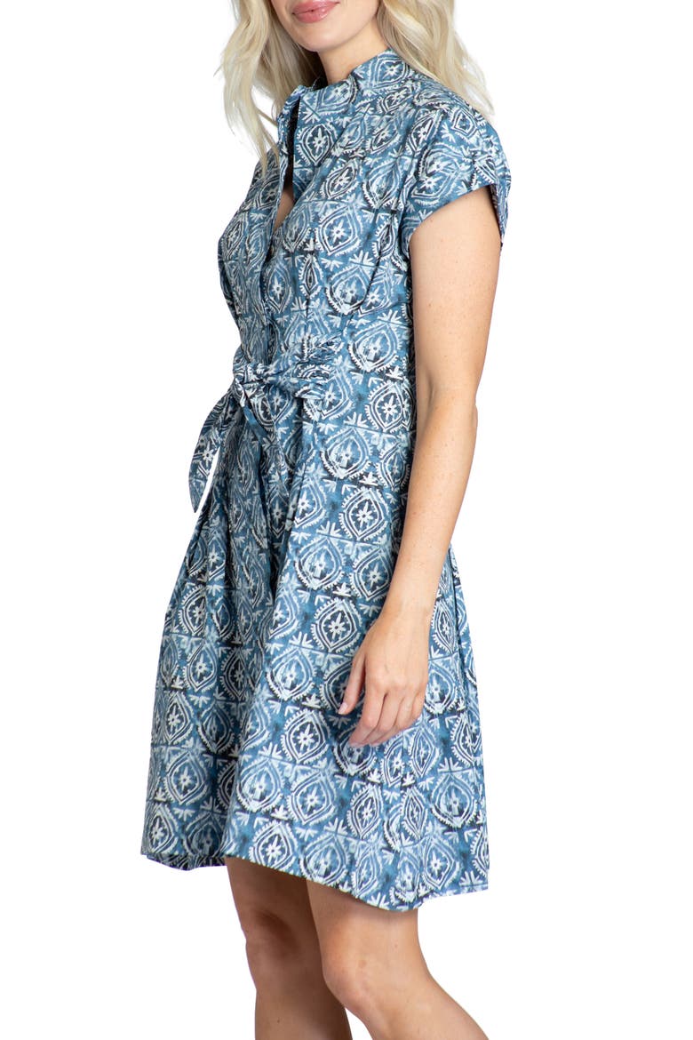 Belted Shirtdress, Alternate, color, BLUE MULTI