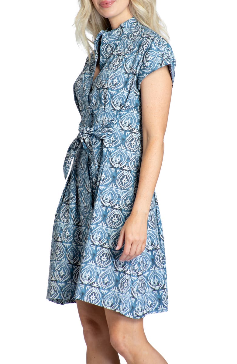 APNY Belted Shirtdress, Alternate, color, Blue Multi