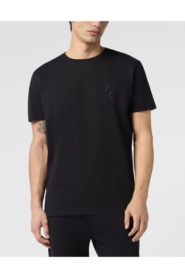 Round Neck T-Shirt Baroque Men, Main, color, black