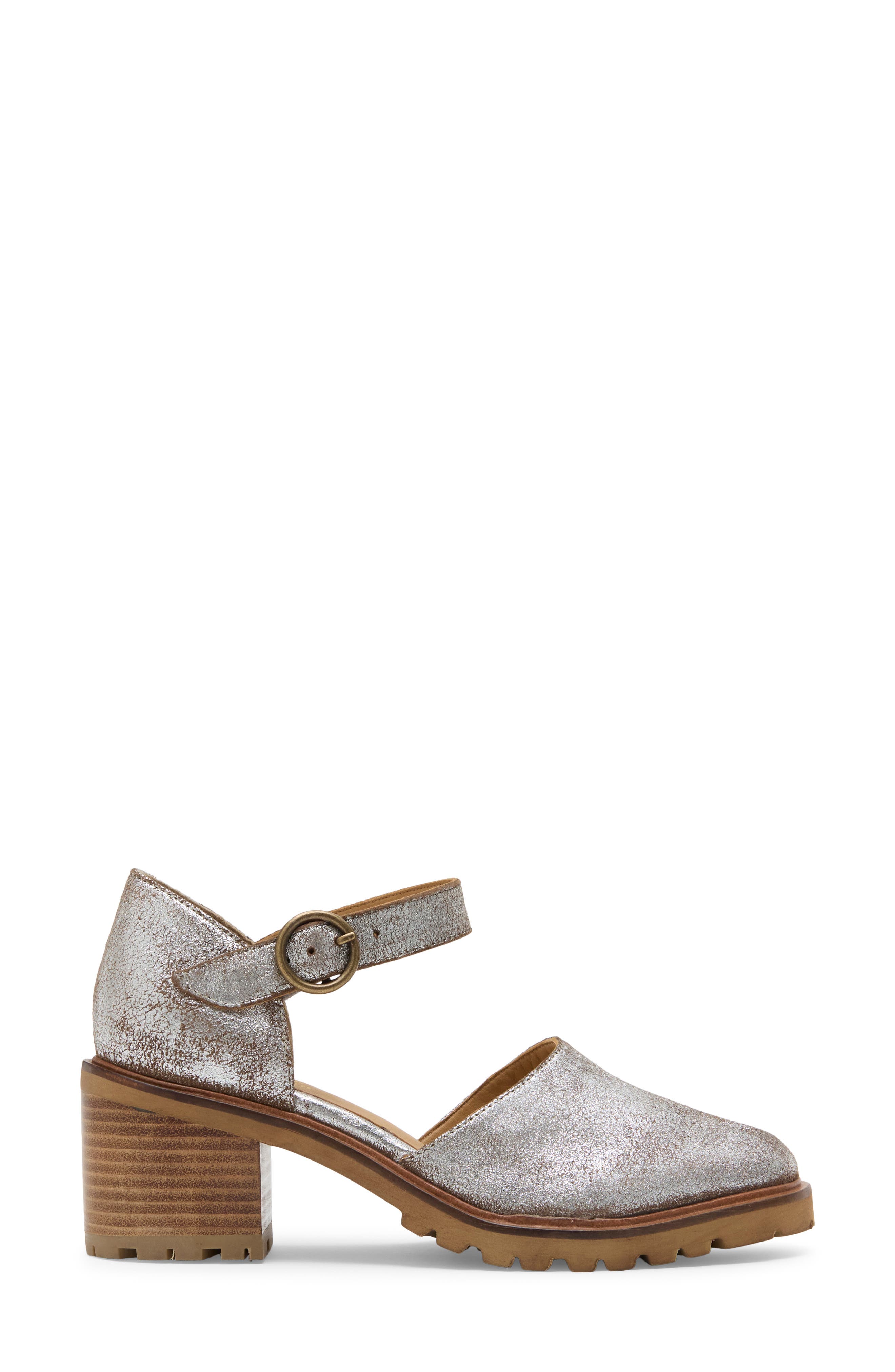 Lock and Key Leather Pump, Alternate, color, PEWTER