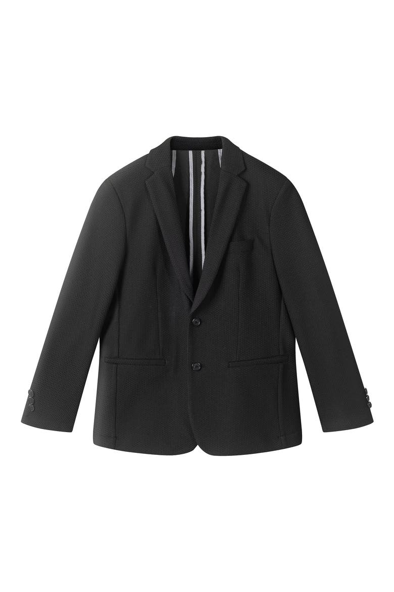 Kids' Stretch Two-Piece Suit, Alternate, color, BLACK MESH