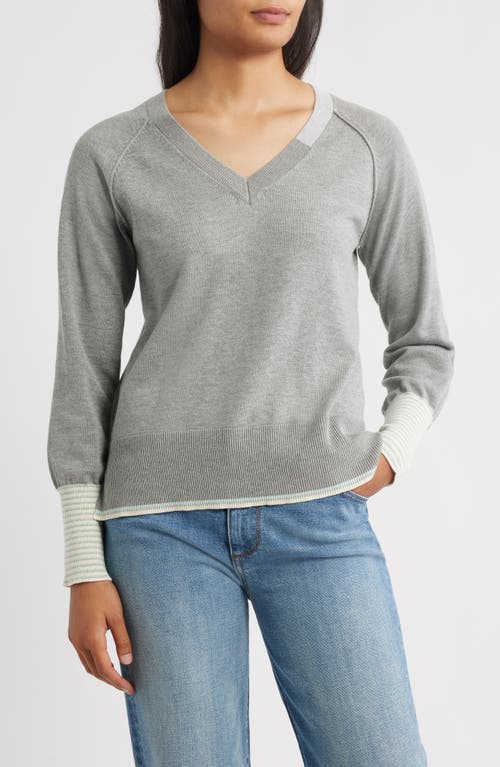 Hatley Cary V-Neck Sweater in Charcoal Melange  product