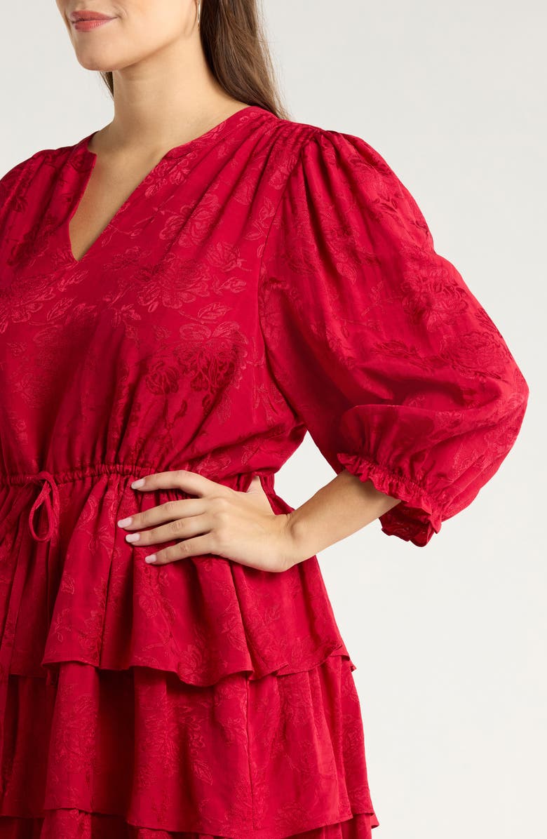 SUGARLIPS Burnout Floral Minidress, Alternate, color, Burgundy